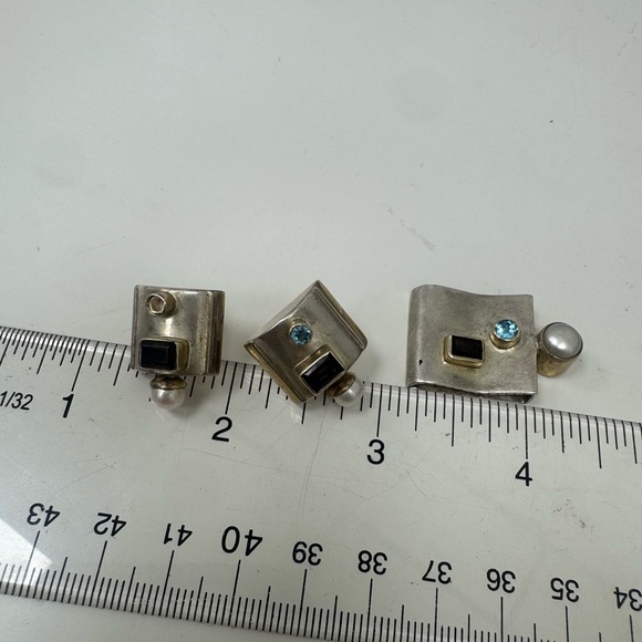 Vintage Michou Sterling Silver Earrings and Pendant Set - Picture 11 of 15